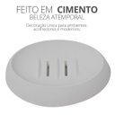 Ver imagem 3 de Saboneteira Porta Sabonete Banheiro Oval Luxo 12,5cm em Cimento - Cinza