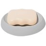 Saboneteira Porta Sabonete Banheiro Oval Luxo 12,5cm em Cimento - Cinza - 1