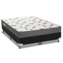 Ver imagem 1 de Cama Box Queen: Colchão Espuma Ortobom D33 Light + Base CRC Courano Black(158x198)