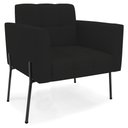 Ver imagem 6 de Poltrona para Sala Pé Metal Preto Kit 2 Ana Linho Preto - Ibiza