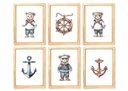 Ver imagem 1 de Kit Quadro Urso Marinheiro Infantil Decorativo Quarto Bebê Enxoval Menino