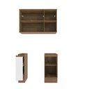 Ver imagem 3 de Lavanderia Modulada Kappesberg Celeste 3 Peças Nogueira/branco 120cm