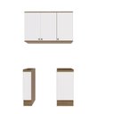 Ver imagem 4 de Lavanderia Modulada Kappesberg Celeste 3 Peças Nogueira/branco 120cm