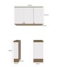Lavanderia Modulada Kappesberg Celeste 3 Peças Nogueira/branco 120cm - 2