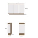Ver imagem 2 de Lavanderia Modulada Kappesberg Celeste 3 Peças Nogueira/branco 120cm