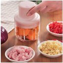 Ver imagem 4 de Mini Processador Triturador de Alimentos Elétrico C/Lâminas USB Recarregável