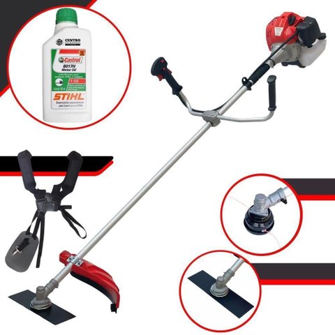 Roçadeira À Gasolina 52cc 2,2hp 10000rpm Cg520p + Óleo Stihl