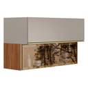 Ver imagem 7 de Armário Aéreo 1 Porta MDF 1 Porta Reflecta Basculante 120cm Proença Bege/Nogueira/Nude Prime
