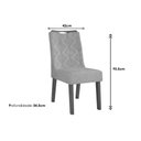 Ver imagem 5 de Conjunto: Mesa Sala Jantar Canes Tampo Madeirado C/ Vidro Curvo 200x100cm e 8 Cadeiras Stela Cedro/