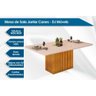 Conjunto: Mesa Sala Jantar Canes Tampo Madeirado C/ Vidro Curvo 200x100cm e 8 Cadeiras Stela Cedro/ - 2