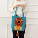 Ver imagem 3 de Bolsa Transporte Gato Cachorro Pet Animal Estimacao Estampa Leao Passeio Diversao Ombro Caminhada Vi