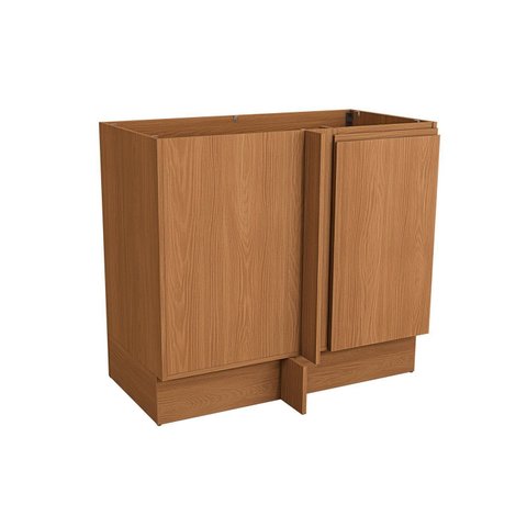 Balcão de Canto 1 Porta 98cm x 88cm Cozinha Ciela Marrom/Canela