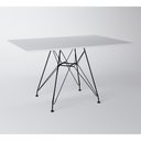 Ver imagem 4 de Conjunto de Mesa de Ferro Preto Tampo Branco 120x75 4 Cadeiras Ferro Preta Assento Bran