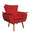 Ver imagem 2 de Kit 2 Poltronas Opalas com Puff Redondo Suede Vermelho