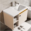 Ver imagem 2 de Conjunto Gabinete com Espelheira e Cuba para Banheiro Éden Perola com Nature