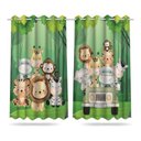 Ver imagem 2 de Kit Cortina Infantil Safari Baby + 3 Capa De Almofada