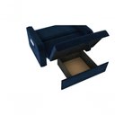 Ver imagem 2 de Sofá Cama Daiane 2 Lugares com Baú Veludo Azul Matrix