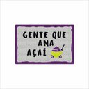 Ver imagem 2 de Tapete Capacho Gente que Ama Açai 60x40cm Fu: Prata