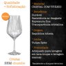Kit 6 Taças Vinho Cristal Titânio Bohemia Tulipa Optic 550ml - 2