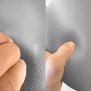 Ver imagem 4 de Kit 02 Assentos Redondo Banqueta Cadeira Estofados Poltronas H02 Corino Cinza 30 cm - Lyam Decor Ass