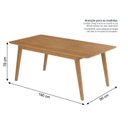Ver imagem 2 de Mesa de Jantar 6 Lugares Retangular com Tampo de 25mm 180x78x90cm