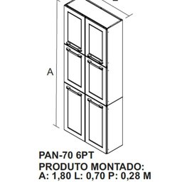 Paneleiro Duplo 6 Portas em Aço 180x70x28cm Itatiaia - 5