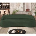 Ver imagem 2 de Sofá 3 Lugares Curvo Sala de Estar Living Lótus D02 Couríssimo Verde 210 cm B-89 - Lyam Decor