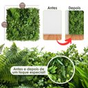 Ver imagem 5 de Jardim Vertical Artificial com Folhagem Permanente Realista 4m² P/ Muro Verde e Ambientes Decorados