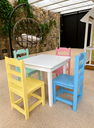 Ver imagem 2 de Mesa Infantil + 4 Cadeiras de Madeira Montessori | Mesa de Atividades Infantil | Conjunto Infantil