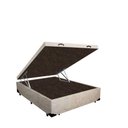 Ver imagem 2 de Base Box Baú Casal Luxo Blindado NK Camas Suede Bege 41x138x188