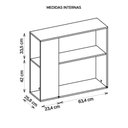 Ver imagem 2 de Aparador Buffet Decorativo 1 Prateleira Opala Branco Caemmun