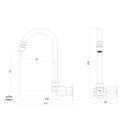 Ver imagem 2 de Torneira de Parede para Cozinha 1168 Aspen Cromado - Deca