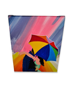 Ver imagem 6 de Mini Quadro Casal com Guarda Chuva Pintado a Mão 30x25cm