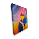 Ver imagem 3 de Mini Quadro Casal com Guarda Chuva Pintado a Mão 30x25cm