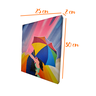 Mini Quadro Casal com Guarda Chuva Pintado a Mão 30x25cm - 7