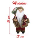 Ver imagem 3 de Decoração Boneco Natal Papai Noel com Roupa Xadrez 21cm