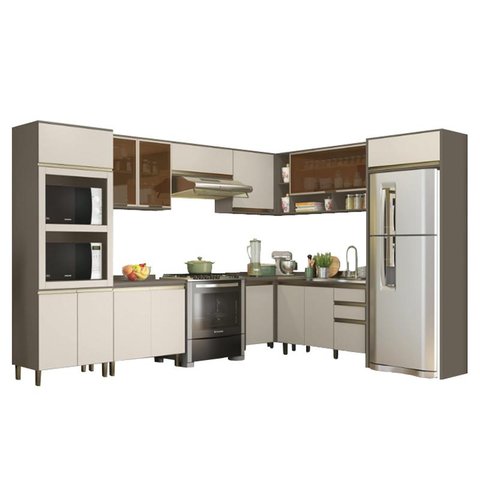 Cozinha Modulada Connect 17 Duna/cristal - Henn