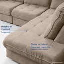 Ver imagem 6 de Sofá de Canto Retrátil Chaise Lado Esquerdo 4 Lugares Nest CabeCasa MadeiraOriginals