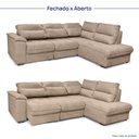 Ver imagem 4 de Sofá de Canto Retrátil Chaise Lado Esquerdo 4 Lugares Nest CabeCasa MadeiraOriginals Bege