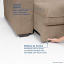 Ver mais imagens de Sofá de Canto Retrátil Chaise Lado Esquerdo 4 Lugares Nest CabeCasa MadeiraOriginals Bege
