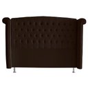 Ver imagem 3 de Kit de Quarto Cabeceira de Cama Box e Calçadeira Baú Toquio Casal 140 Cm Suede Marrom Eli Móveis e D