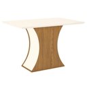 Ver imagem 6 de Mesa de Jantar Luiza 120 Cm Ambiente Canto Reto com Vidro Nature Off White – Henn