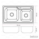 Ver imagem 4 de Cuba Pia para Cozinha Aço Inox 201 Cg201-c02 e Torneira 50cm com Misturador Tgm50c-bz Belcca -kit