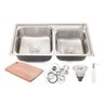 Cuba Pia para Cozinha Aço Inox 201 Cg201-c02 e Torneira 50cm com Misturador Tgm50c-bz Belcca -kit - 9