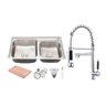 Cuba Pia para Cozinha Aço Inox 201 Cg201-c02 e Torneira 50cm com Misturador Tgm50c-bz Belcca -kit - 1