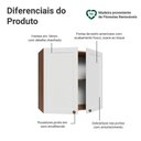 Ver imagem 3 de Armário Aéreo 70 Cm 2 Portas Rustic/branco Vik Madesa