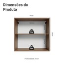 Ver imagem 2 de Armário Aéreo 70 Cm 2 Portas Rustic/branco Vik Madesa