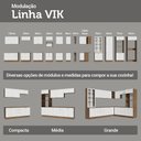 Ver mais imagens de Armário Aéreo 70 Cm 2 Portas Rustic/branco Vik Madesa