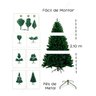 Arvore de Natal 2,10 Metros 1000 Galhos Cheia Pinheiro Luxo - 3