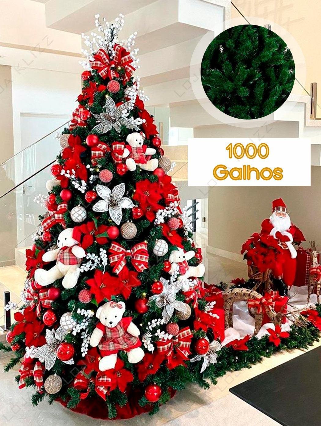 Arvore de Natal 2,10 Metros 1000 Galhos Cheia Pinheiro Luxo - 4